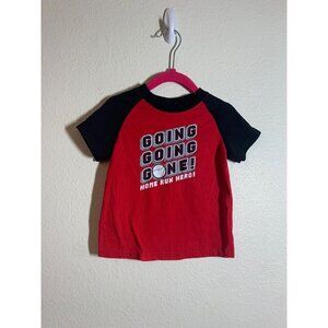 Garanimals Raglan Baseball T-Shirt Baby Boy Size 18 Months Red Retro Sports I6